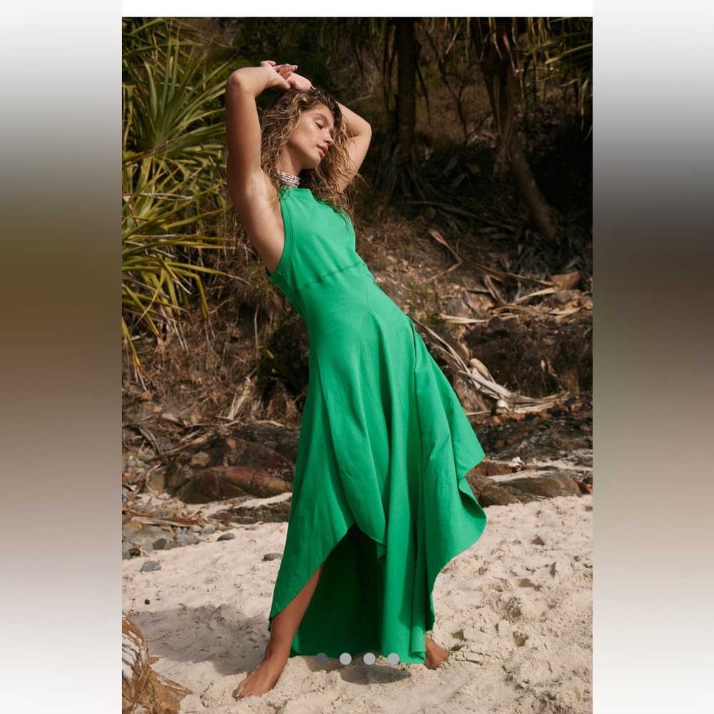 Free People Green Long Sundress